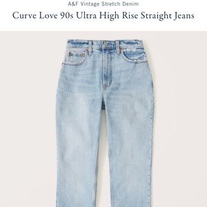Abercrombie Curve Love 90s Ultra High Rise Jeans